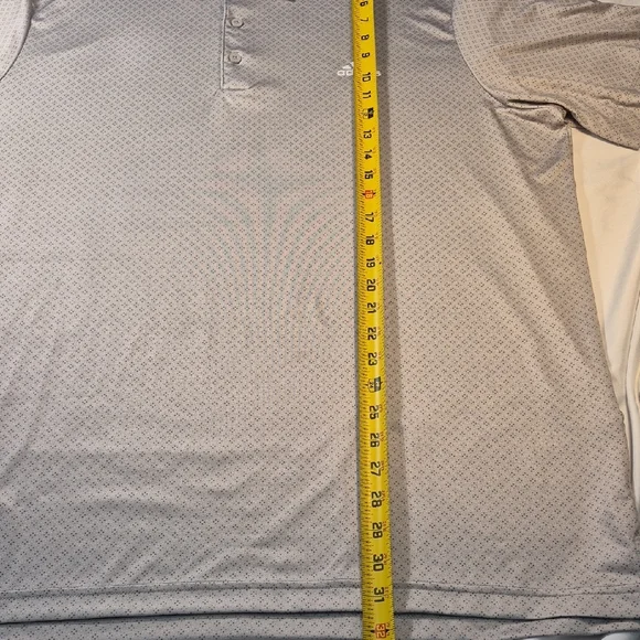 Adidas Golf DryFit Short Sleeve Polo Shirt with Geometric Pattern - Picture 3 of 16